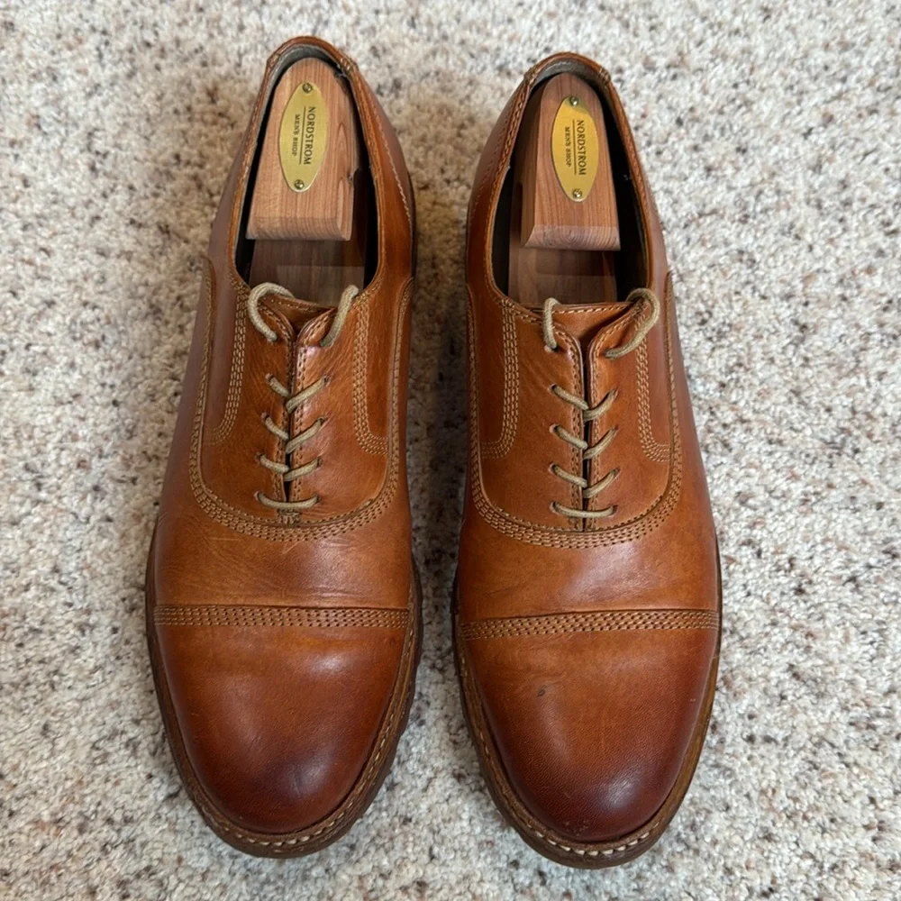 Frye – James Bal Lug Oxford Lace Up Cap Toes Shoes - Picture 11 of 15